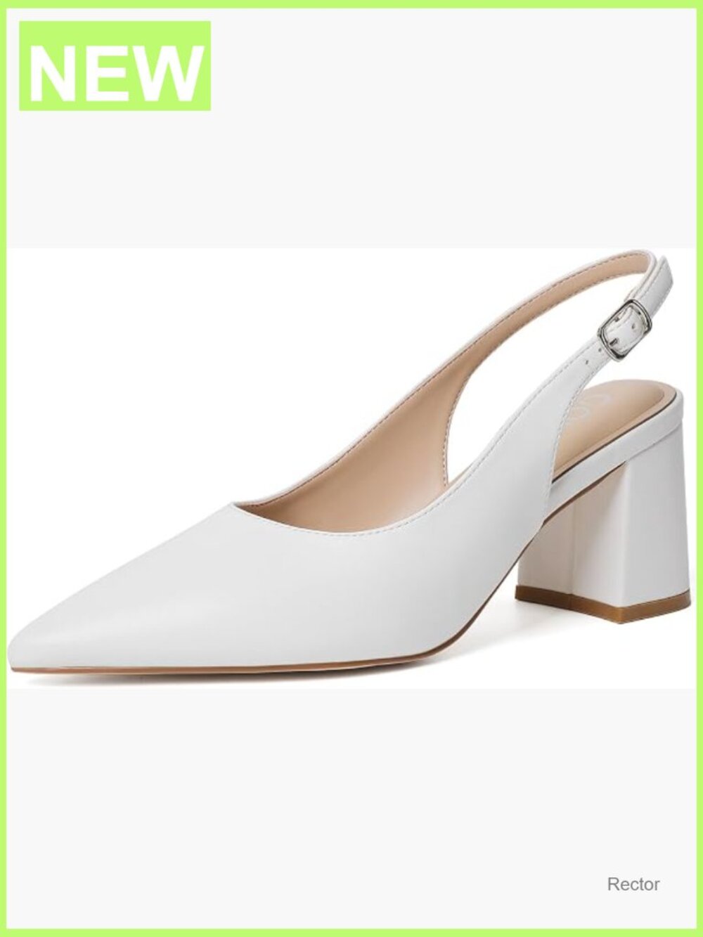 Block Slingback Heels Pointed Closed Toe Chunky Heels Office Work Shoes Pumps